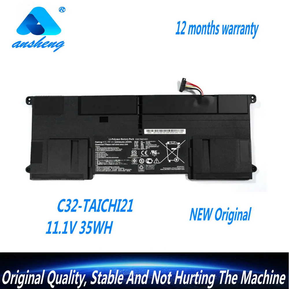 

Genuine C32-TAICHI21 Laptop Battery For Asus Ultrabook TAICHI21 TAICHI 21 C32-TAICHI21 11.1V 3200mAh 35WH