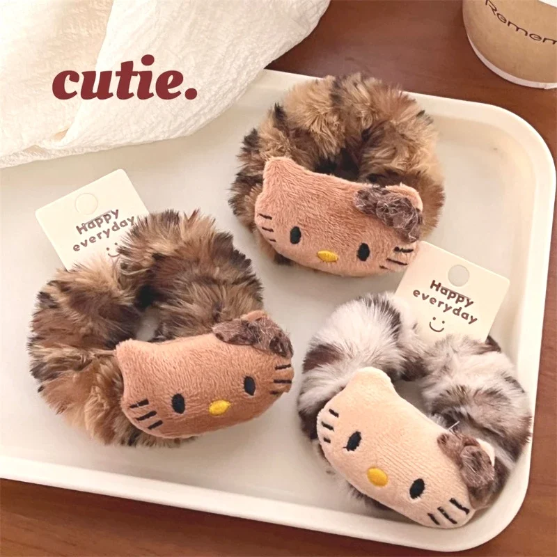 Sanrio милая повязка для волос в стиле аниме hellkittys мягкие резинки с бантиками