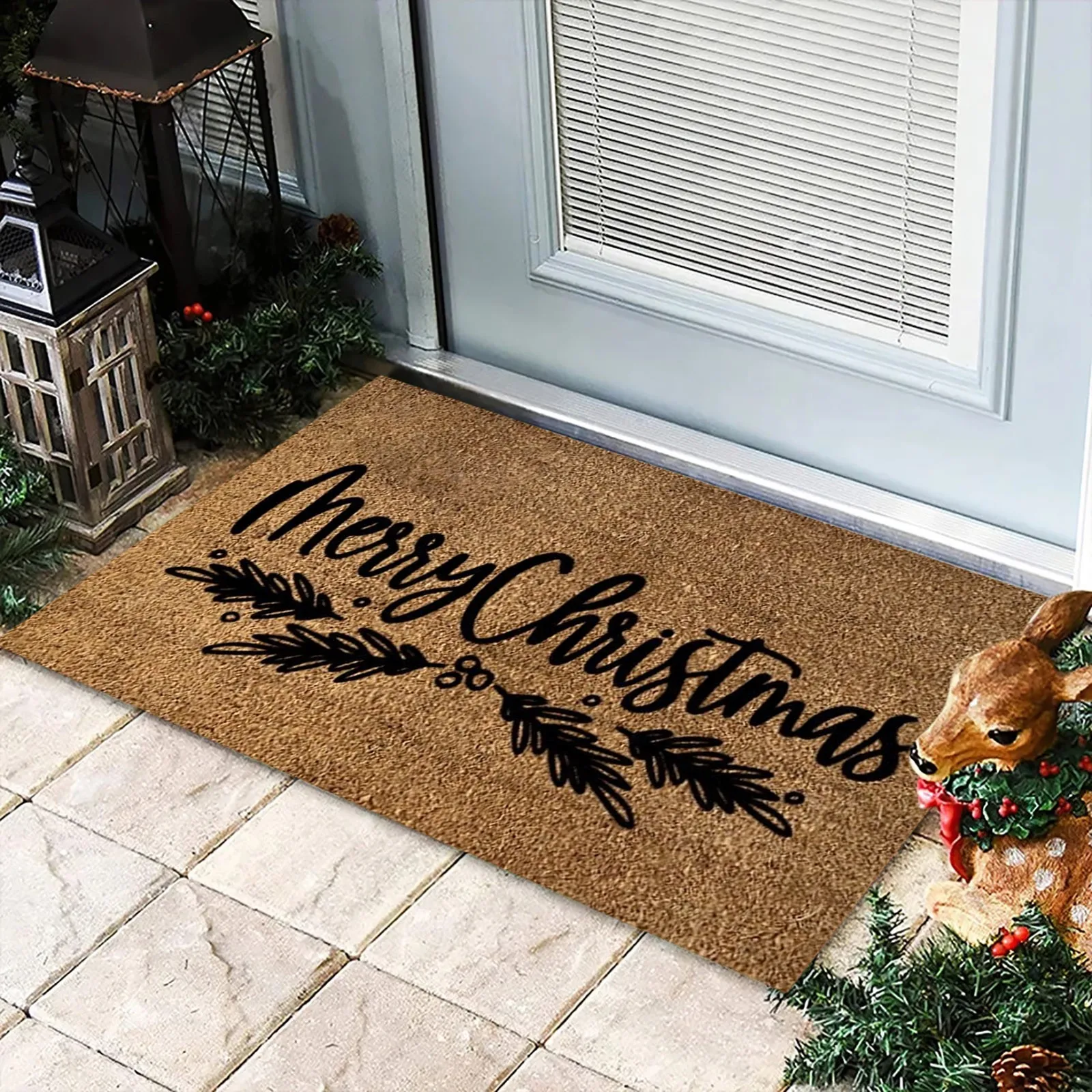 

Рождественский коврик, праздничный коврик, приветственный дверной коврик, дверной коврик из полиэстера, одеяло для дивана с подогревом