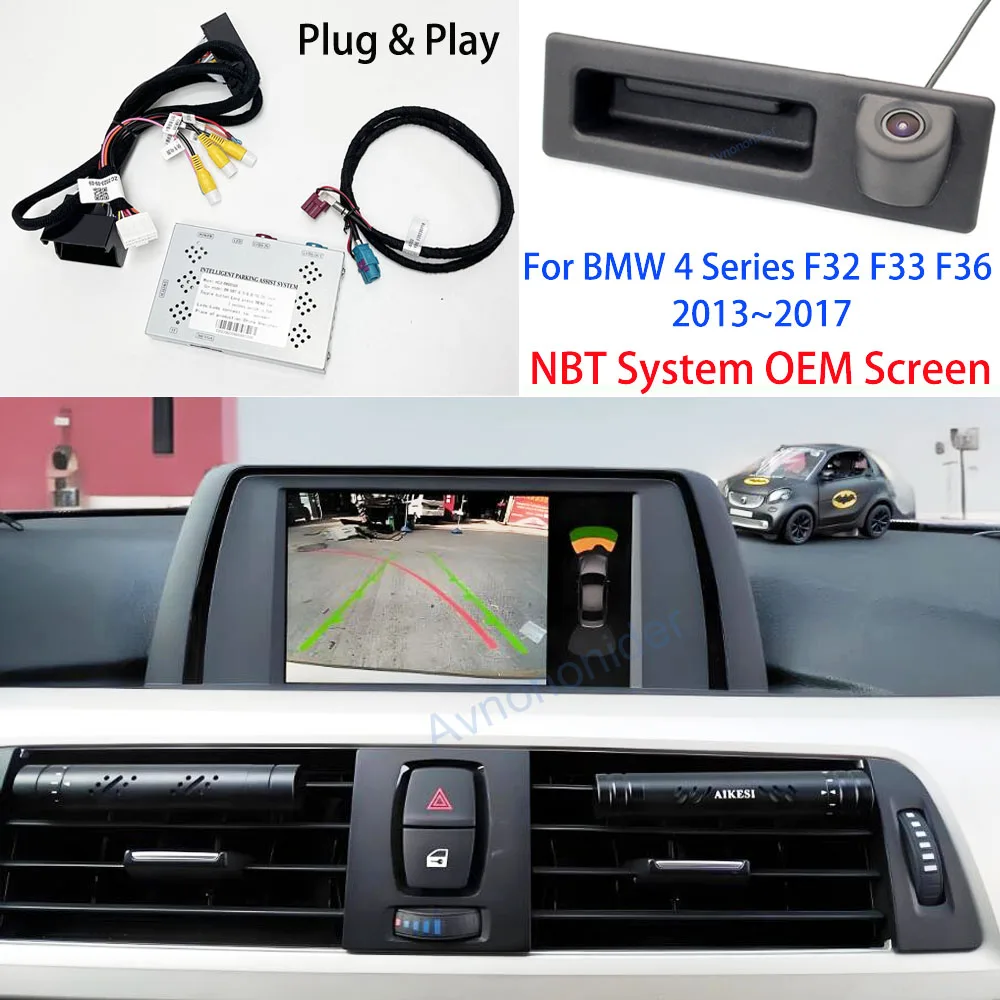 HD динамический траектория декодер камера заднего вида для BMW 4 серии F32 F33 F36 2013 ~ 2017