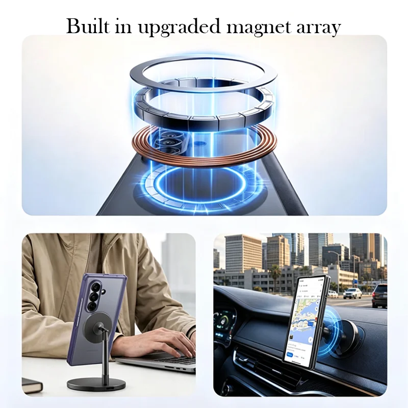 Фото Магнитный чехол TORRAS для Samsung Z Fold 8 Ultra с отсеком для S Pen, мягкий на ощупь, ударопрочный, с поддержкой беспроводной зарядки и защитой шарнира. №4