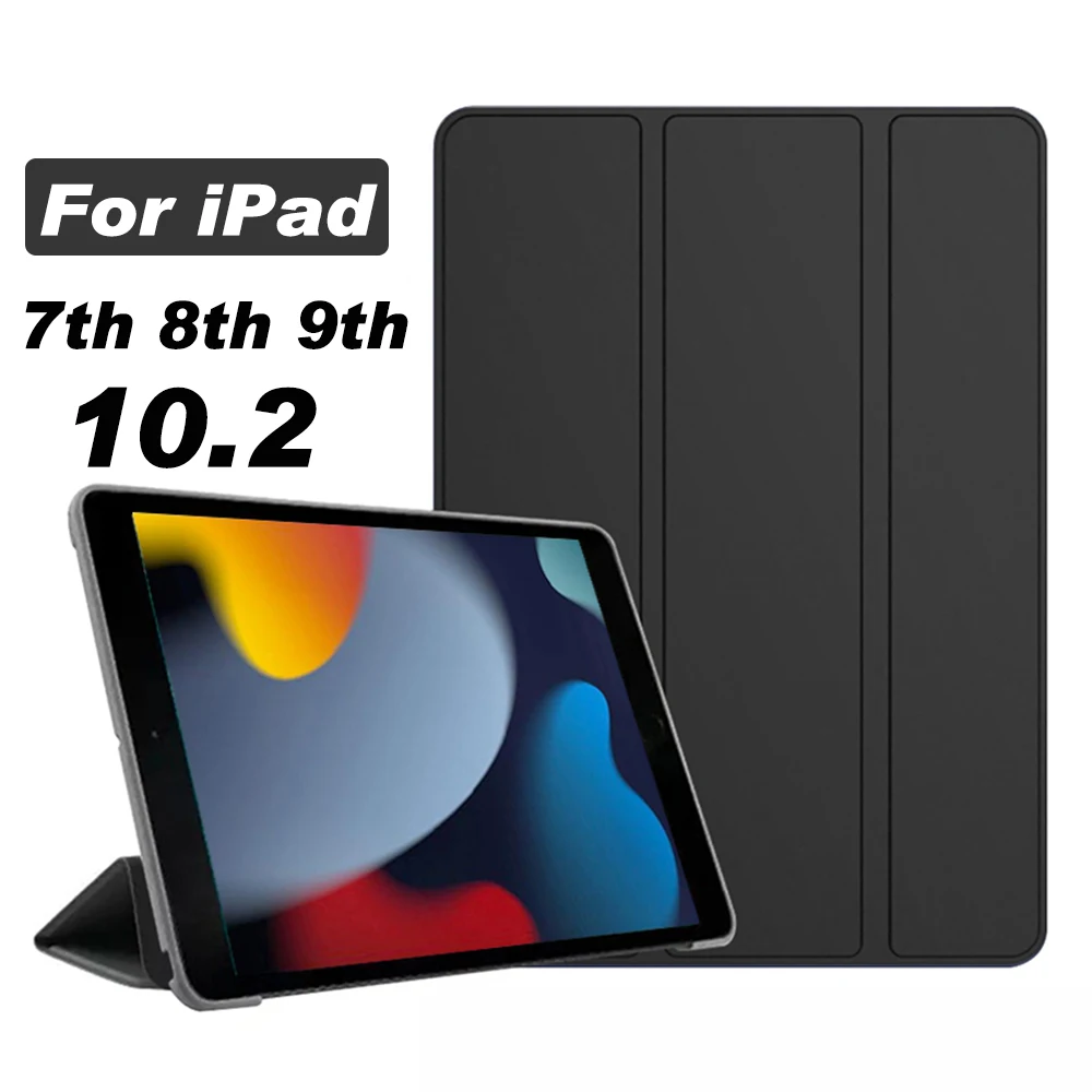 Funda ipad 10.2 2021 2020 2019 case PU Leather Tri-fold ebook Case For iPad 9th 8th 7th generation Tablets Sleeve Stand Cover