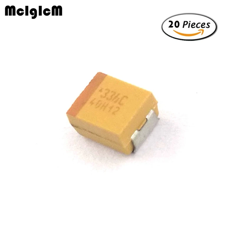 

MCIGICM 20pcs B 3528 33uF 16V SMD tantalum capacitor