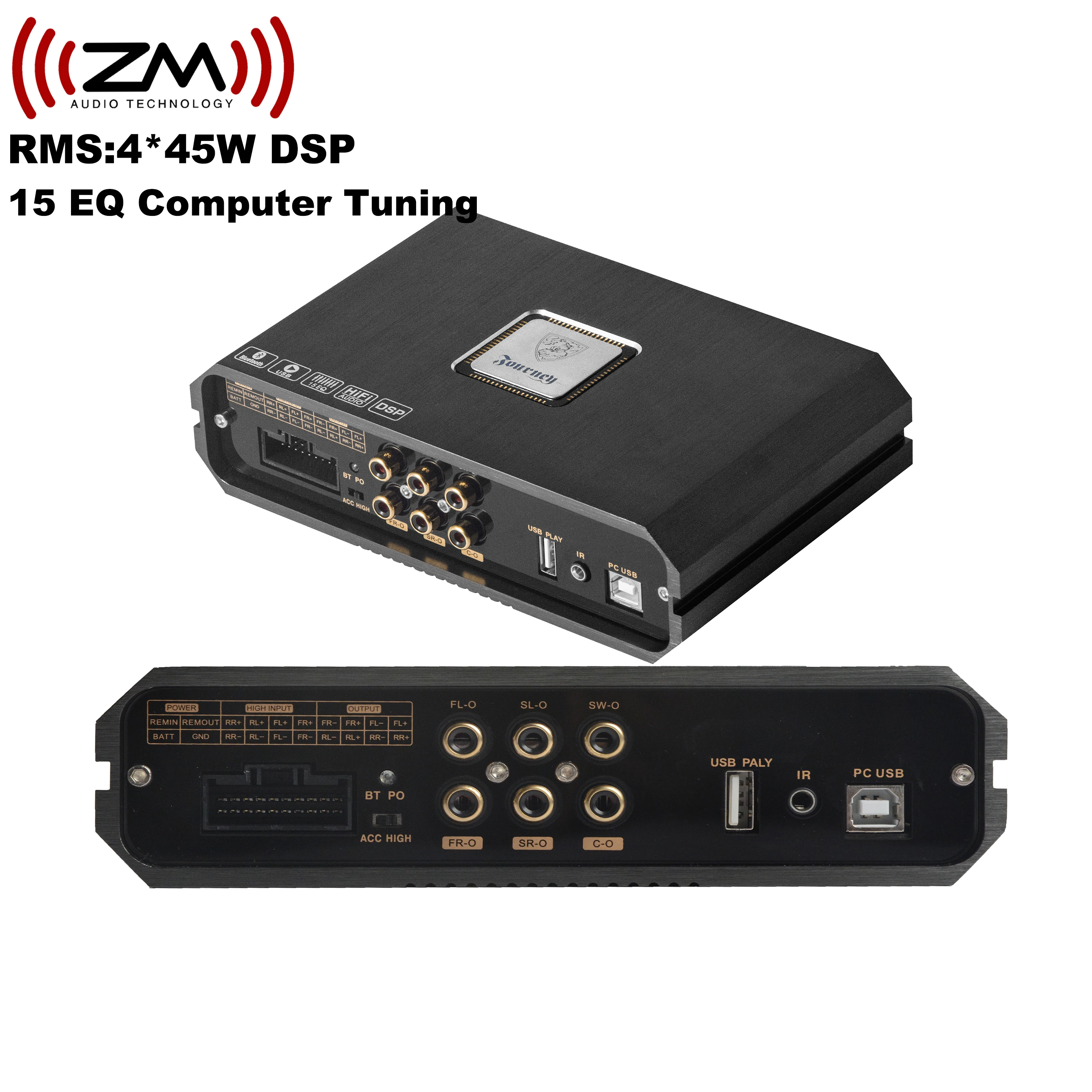 Автомобильный усилитель звука DSP RMS 4*80 Вт динамик класса D 4-канальный Dsp