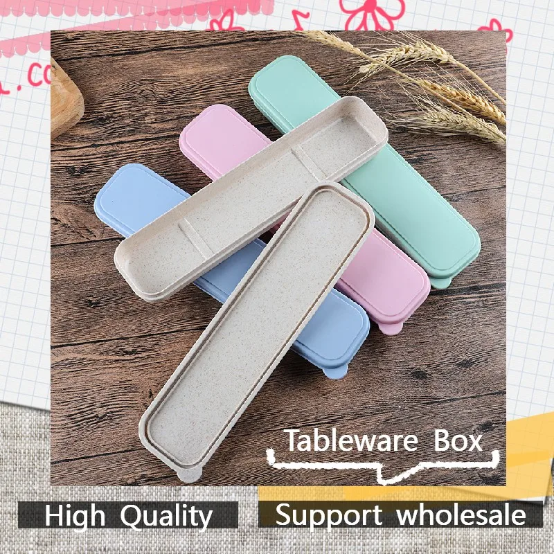 

Tableware Box Portable Flip Cover Type Cutlery Case Kitchen Students Household Utensils Dinnerware Bag Drop-resistant Storage