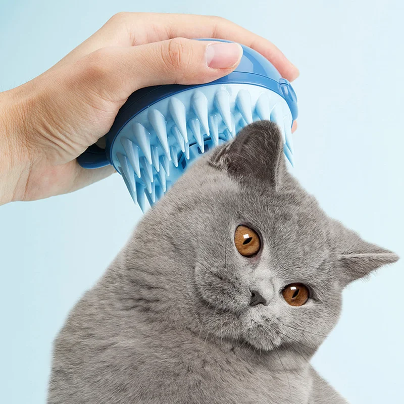 

Pet bath brush refillable shower gel cat dog bath massage comb kitten puppy bath bubbler dog cleaning Grooming supplies
