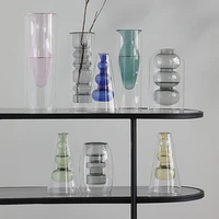 nordic creative minimalist glass vase desktop decoration decoration living room flower arrangement hydroponics glass vase