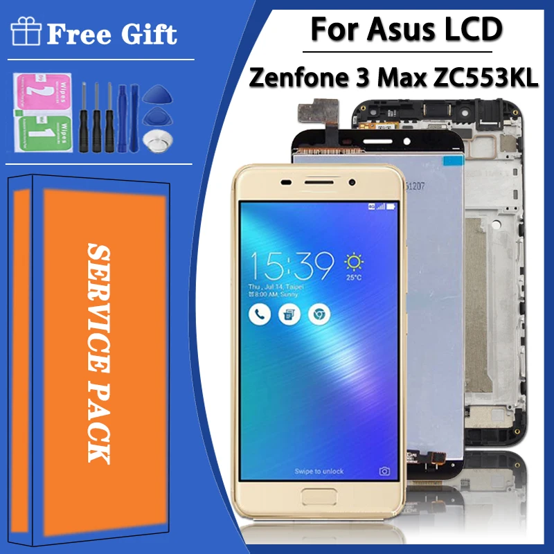 Оригинальный ЖК-дисплей для Asus Zenfone 3 Max ZC553KL X00DDB X00DDA X00DD сенсорный экран дигитайзер в сборе запасные части для ремонта