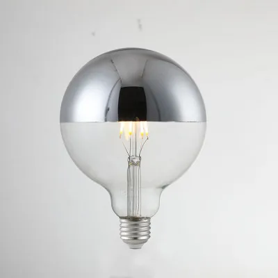 

SONQIN Светодиодная лампа Эдисон зеркальная серебряная теплый белый свет