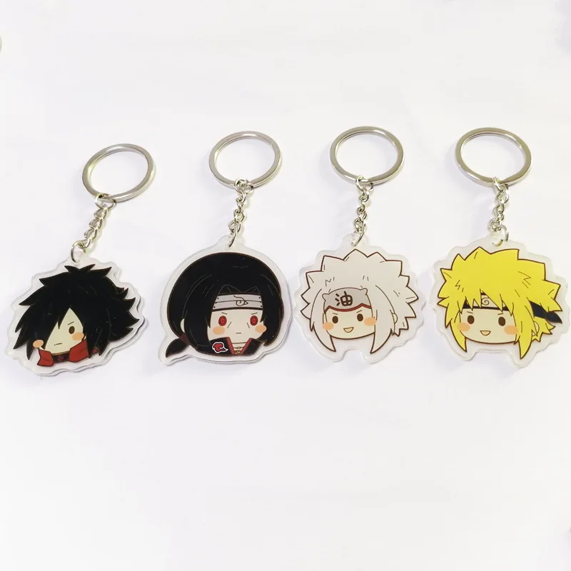 Милый акриловый брелок Наруто версия Q Naruto Sasuke Itachi Kakashi Hinata Jiraiya Tsunade фигурки