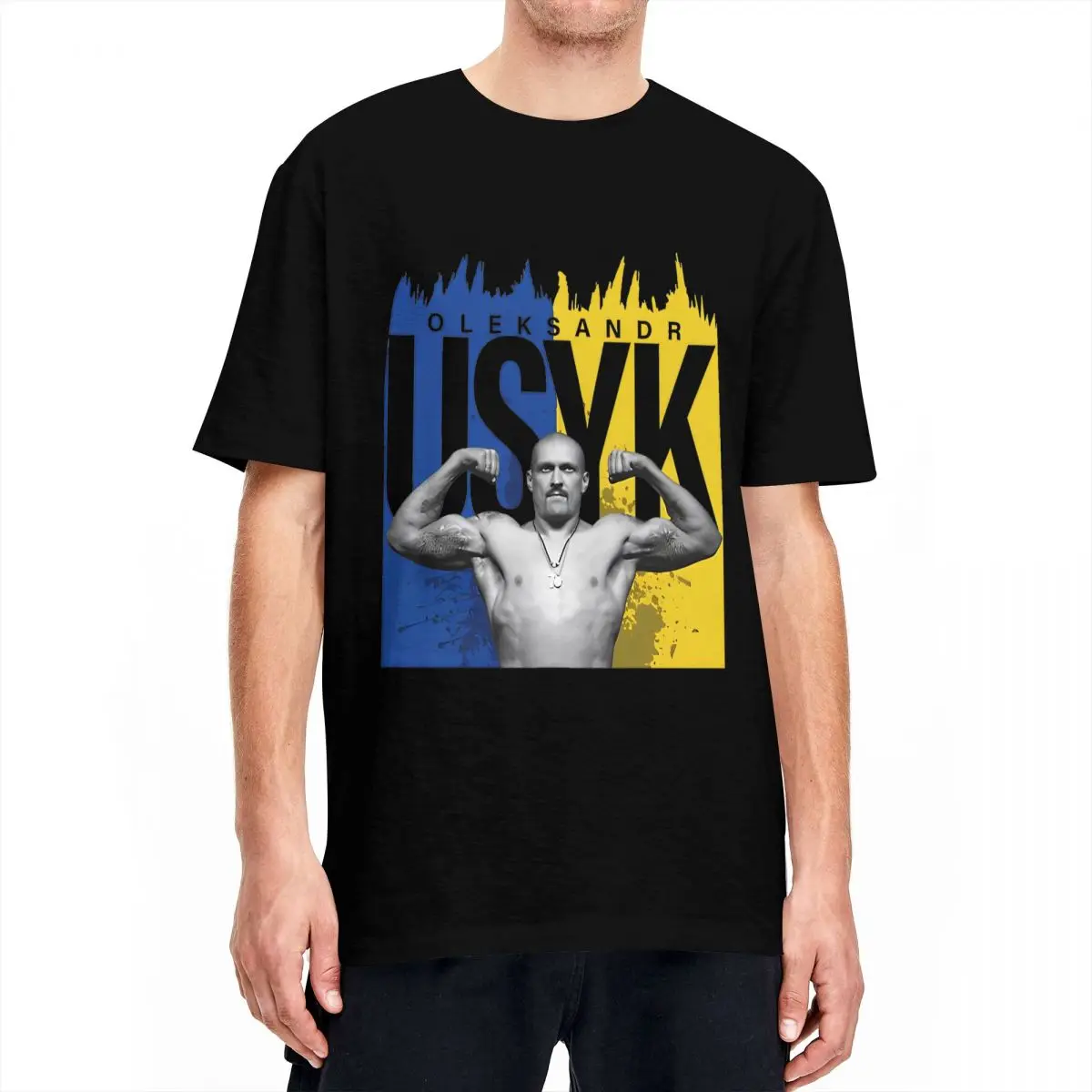 Мужская футболка с круглым вырезом Oleksandr Usyk Повседневная принтом короля бокса Y2K