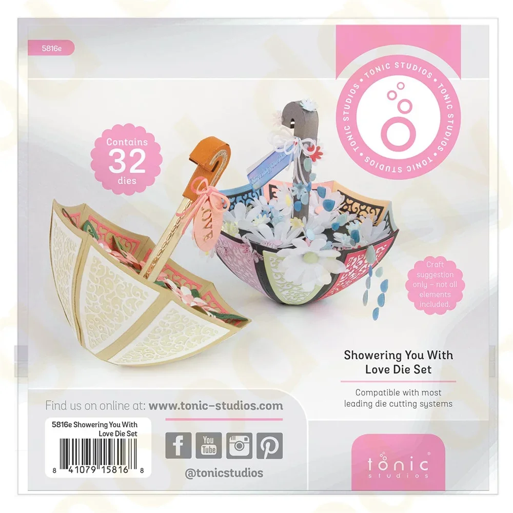 Металлический штамп для скрапбукинга &quotShowering You with Love&quot