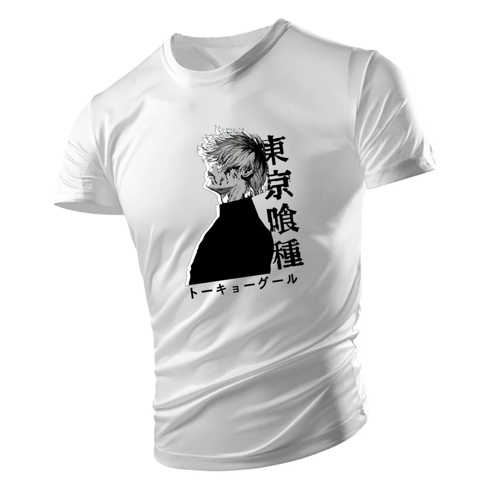

Summer Men's Tokyo Ghoul Anime Manga Gothic T Shirts Oversized Plus Size Solid Color Anime Print T Shirts For Men And Women