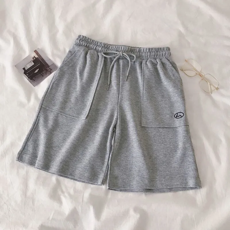 Women's Shorts Solid Cotton Casual Loose Shorts High Waist Wide Leg Thin Summer Harajuku Running Breathable All-match Bottoms