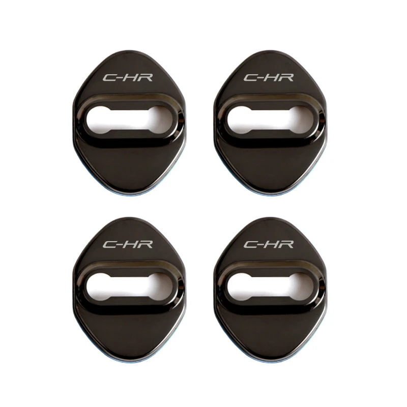 

4 шт., крышка дверного замка автомобиля, защитная пряжка, наклейки для Toyota C-HR CHR, аксессуары для стайлинга автомобилей