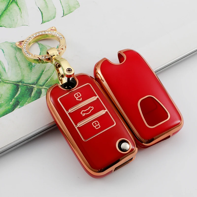 TPU Car Folding Key Case Cover Shell for Roewe RX5 2017 for MG MG5 MG6 MG7 MG3 ZS GT Key Protector Fob Keyring Accessories