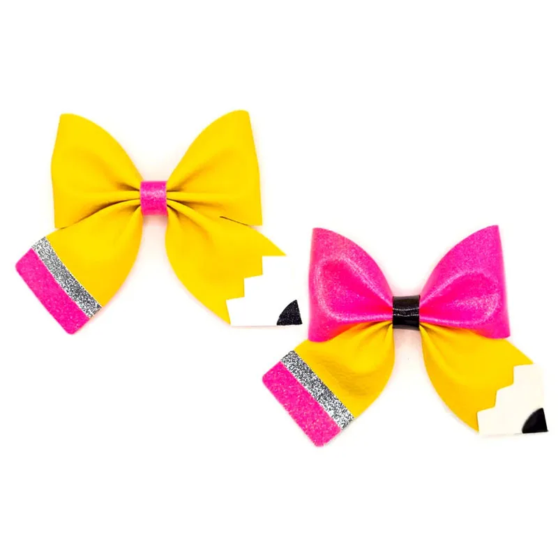 2022 Update Pencil Simply Sailor Bow Hair Clips Accept Your Package
