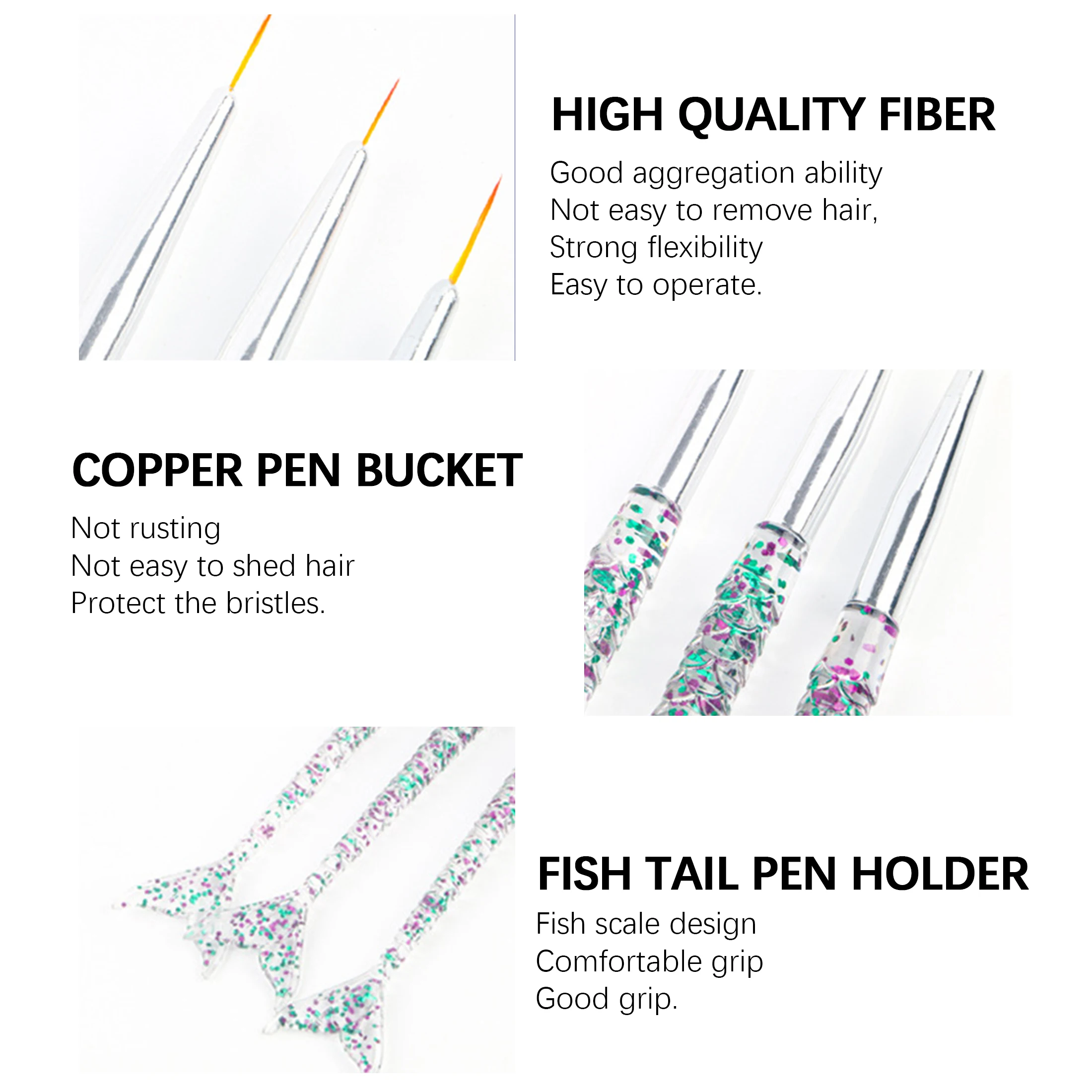 3 шт. ручка для рисования с деревянной ручкой инструмент Professionnel кисть дизайна