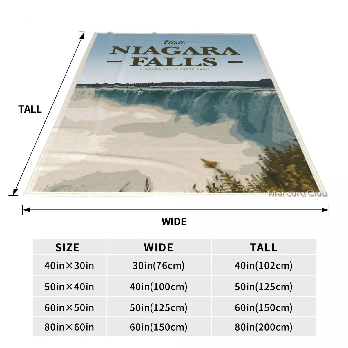Посетите одеяло из Ниагара Фолз покрывало на кровать наружные покрывала