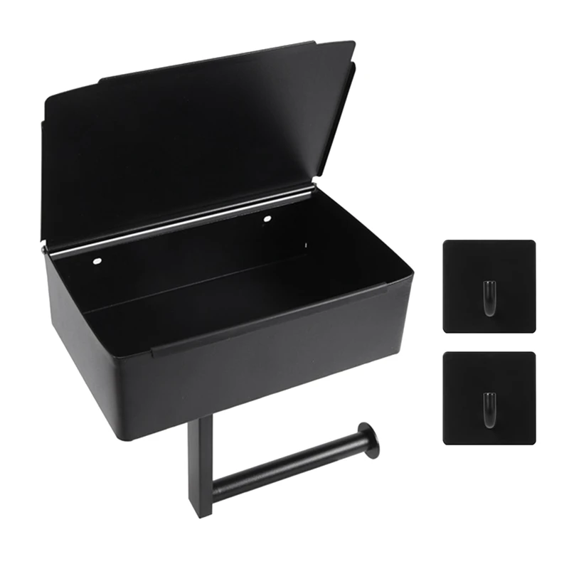 

Adhesive Towel Hooks Toilet Paper Holder And Flushable Wipes Dispenser For Bathroom,Wall Mount