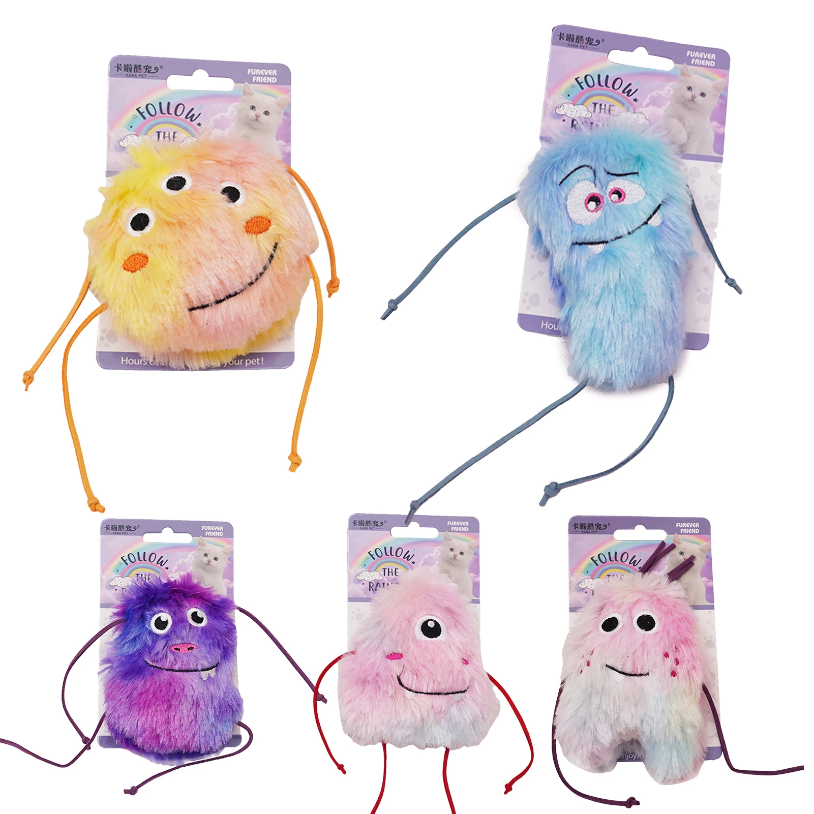 

Mix Pet Toy Catnip Cats Toys Fun Plush Cartoon Cat Toy For Kitten