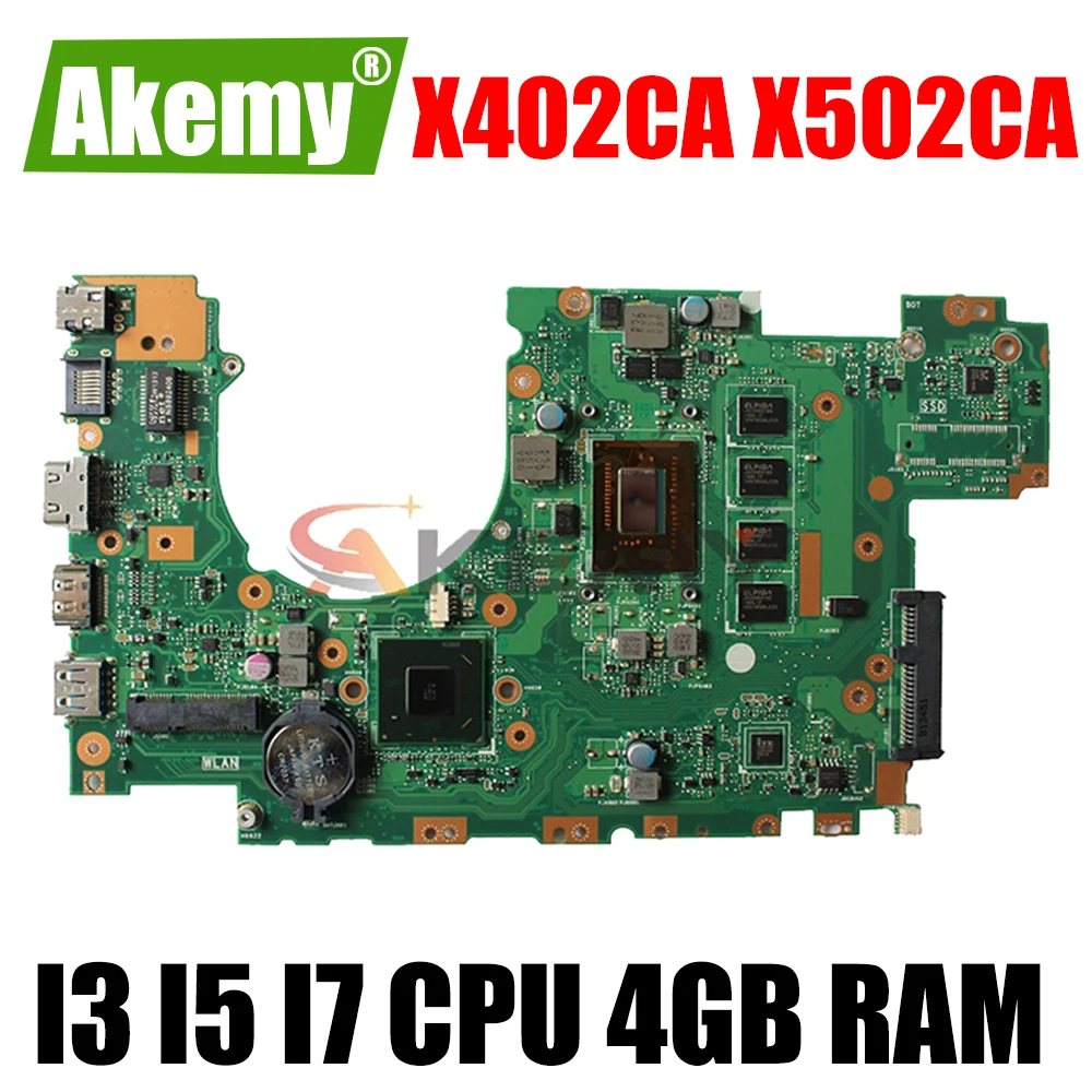 Материнская плата AKEMY X402CA X502CA с процессором I3 I5 I7 4 Гб ОЗУ материнская для ноутбука