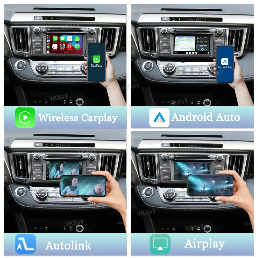 Фото Система Viknav Linux для Toyota RAV4 2013-2018, новейший интерфейс декодера LVDS Navi, мультимедиа, беспроводной CarPlay, Android Auto №3
