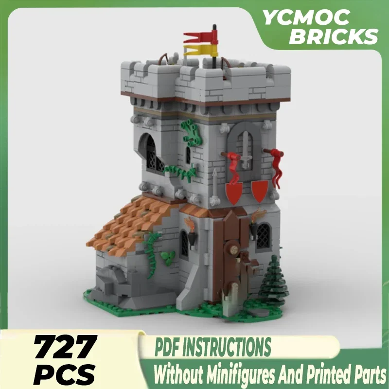 Средневековый замок модель Moc строительные кирпичи рыцари льва подсштаб