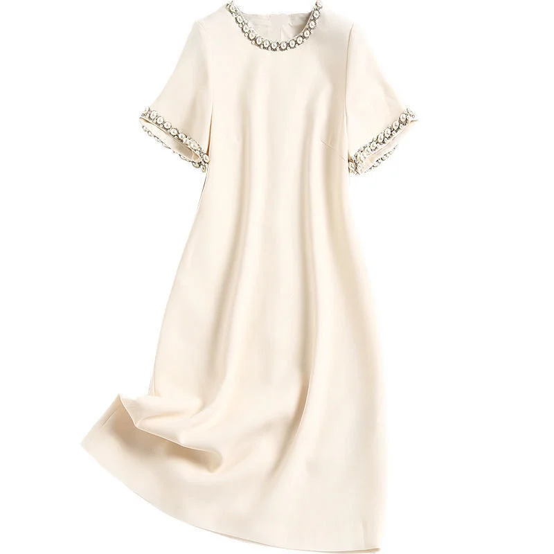 Женская черная юбка с бусинами Элегантное маленькое элегантное платье-мини в