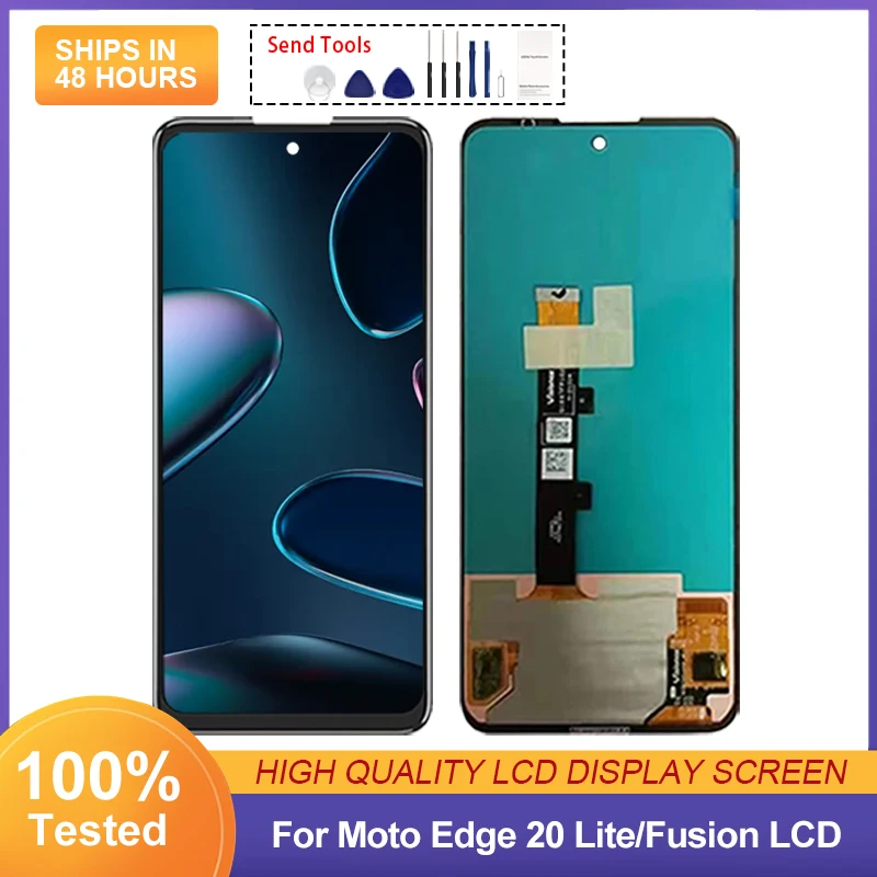 

Сенсорный ЖК-экран XT2139-1 для Moto Edge 20 Lite, дигитайзер в сборе для Moto Edge 20 Fusion, дисплей с инструментами, бесплатная доставка