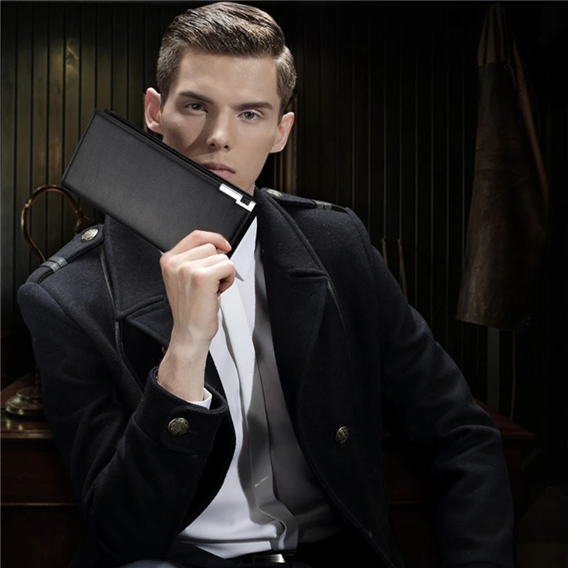 Длинный Деловой Кошелек Алюминиевый Металлический Держатель Для Кредитных Карт