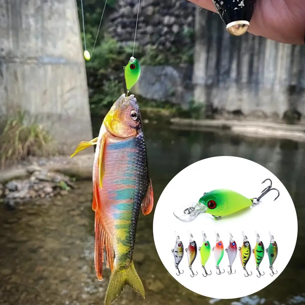 Фото Джукбейт Micro Crankbait Wobbles длиной 5 см с 10 шт. # Тройные крючки идеально подходят для окуня, щуки, карпа, троллингового рыболовного снаряжения, дропшиппинг №2