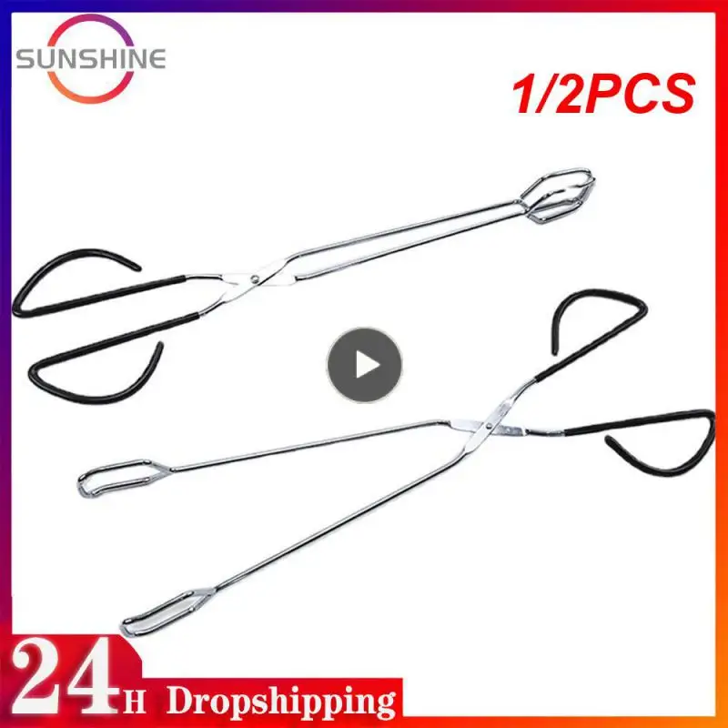 

1/2PCS Extra Long Scissor Tongs 41cm Stainless Steel Barbecue Grilling Tongs Cooking Tool Kitchen Supply Drop shipping Kitchen