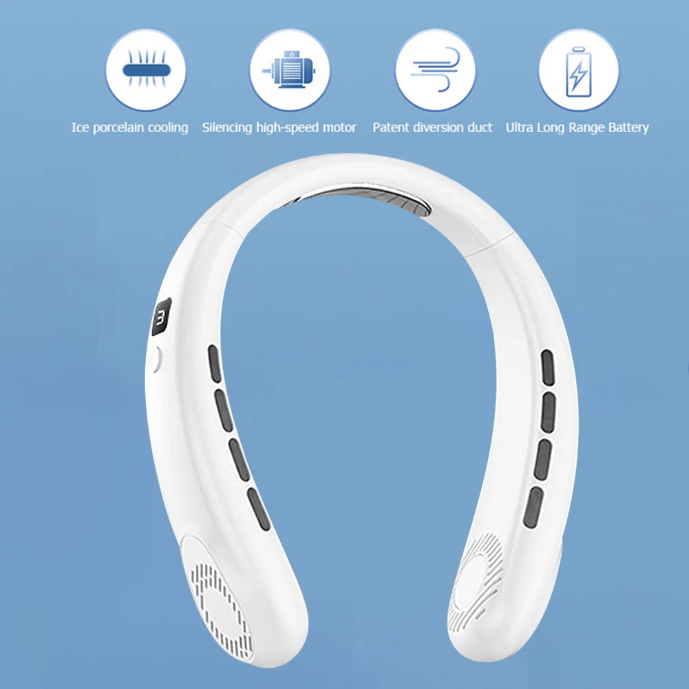 

Небольшой охлаждающий вентилятор 1200 мАч/1800 мАч, usb-вентилятор без рук, перезаряжаемый 5-скоростной светодиодный, цифровой дисплей для внутреннего использования