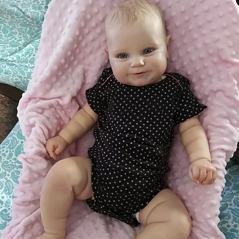 

20 Inch Lifelike Reborn Baby Doll Kit Timothy Full Vinyl Body Washable Preemie Finished 3D Painted Skin Dolls Gift For Girls