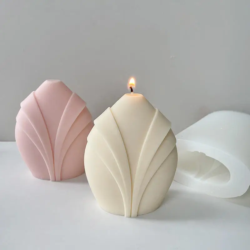 

BT0157 3D Large Silicone mold Geometric Abstract Dress Soap Candle Mold For Birthday Valentine's Day Wedding Party