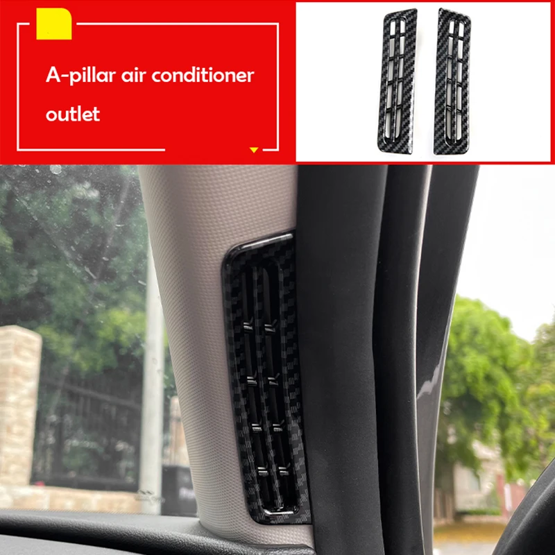 

A-Pillar Air Conditioner Outlet Cover Carbon Fiber Car Styling Accessories Decoration For Hyundai Tucson NX4 2022 2021