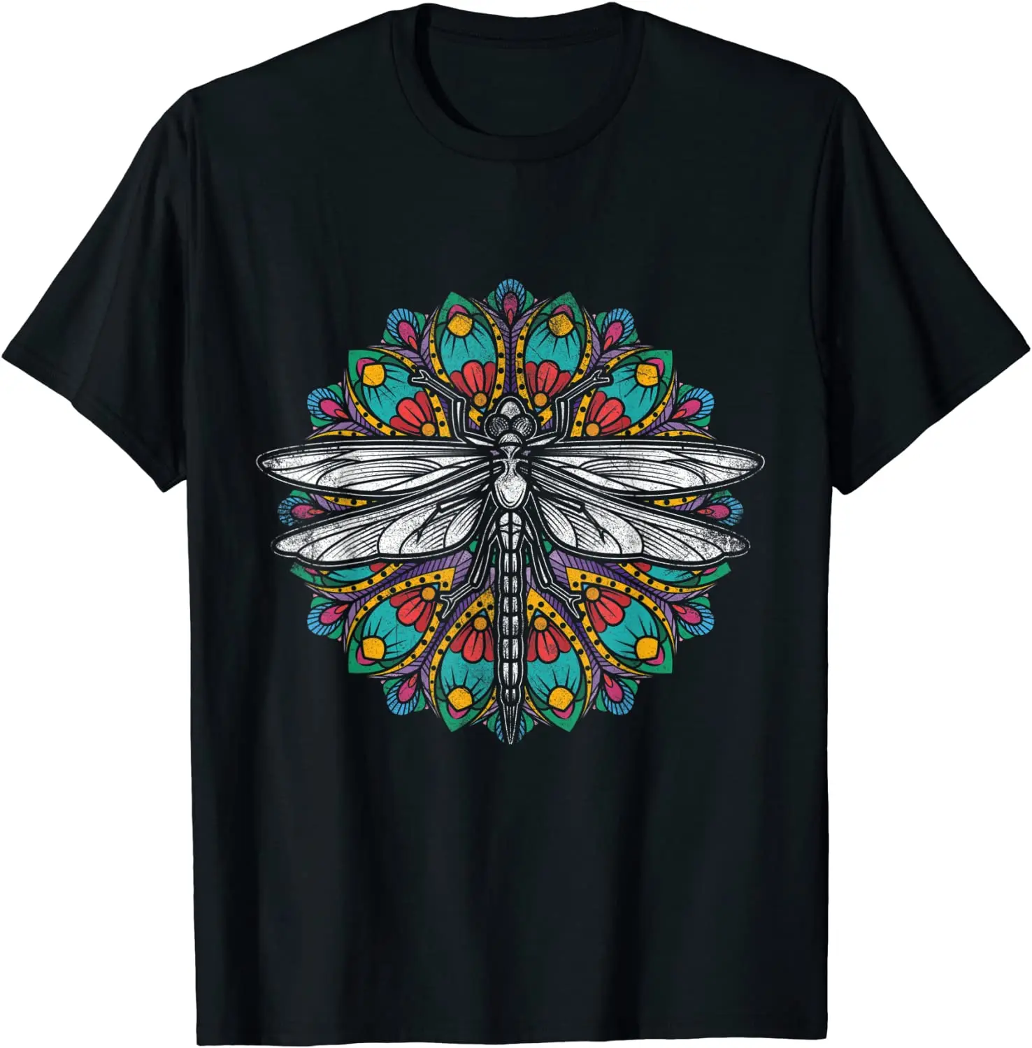 

Hippie Dragonfly T-Shirt Men T Shirt Oversized Graphic T Shirts 100% Cotton T-shirt Man Woman Tees Tops