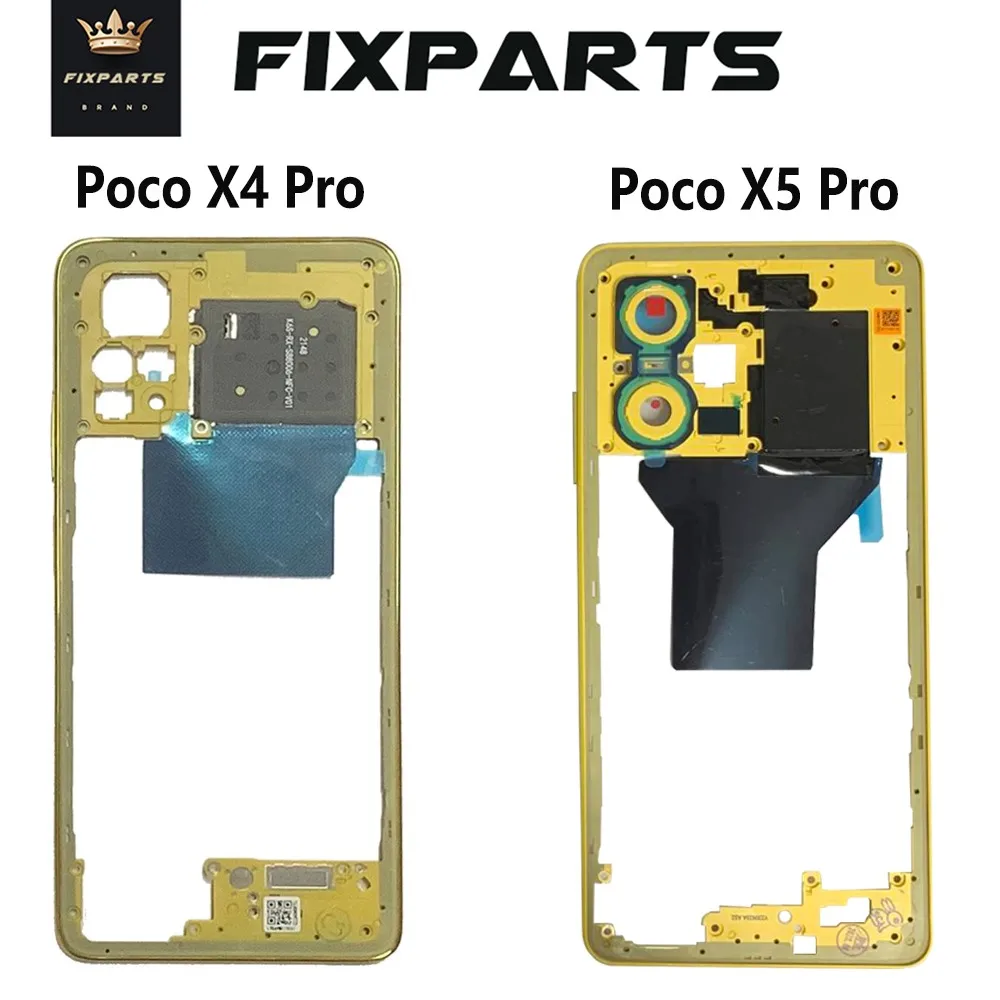 

New For Xiaomi Poco X4 Pro 5G Middle Frame Replacement Parts 2201116PG Front Housing Bezel For Xiaomi Poco X5 Pro Middle Frame
