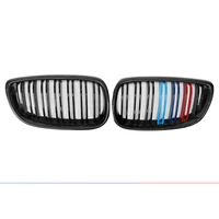 Modified Carbon Fiber Three-color Two-line Bright Black Racing Grills Body Kit For BMW 3 Series Two-door E92 E93 M3 2006-2009