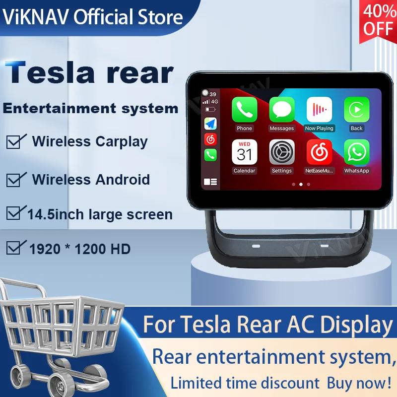 

Android 11 Auto for Tesla Model 3/ Y Rear Entertainment Dashboard Air Conditioning Panel Touch Screen IPS Climate Control System