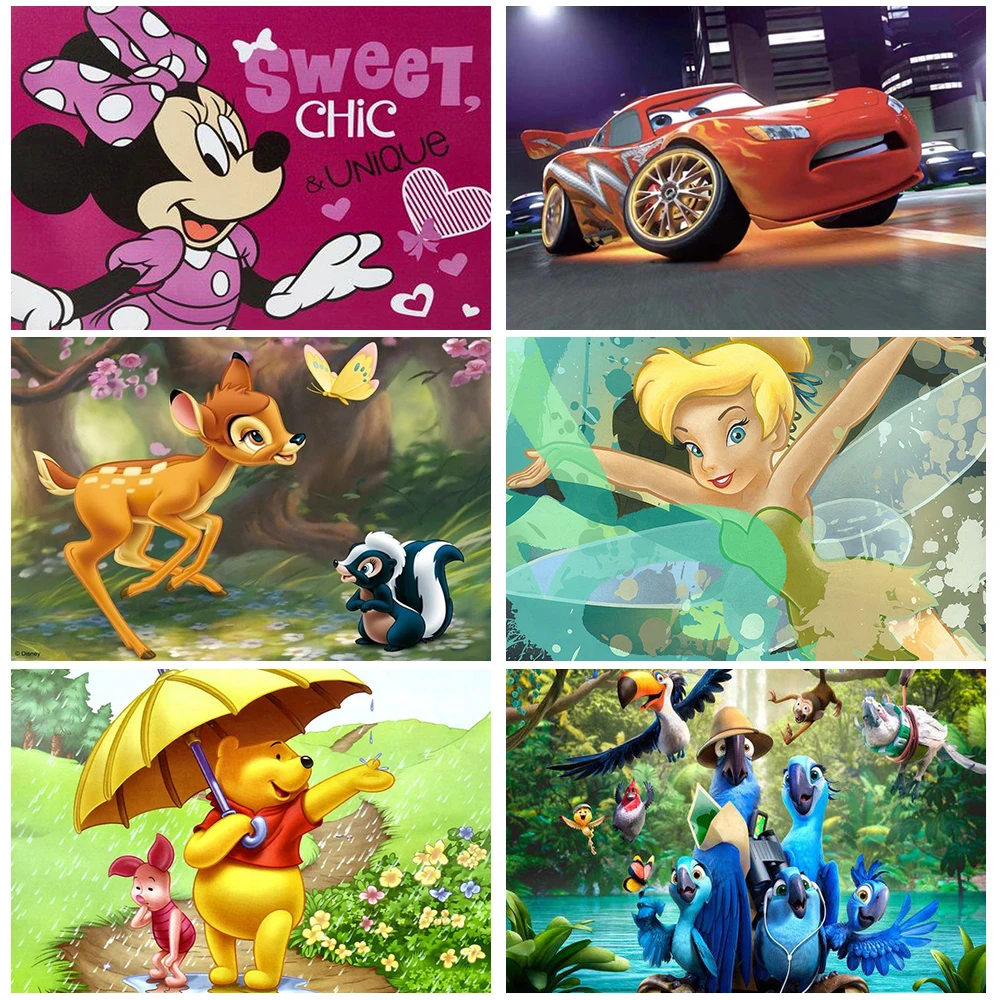 

Алмазная живопись Disney 5D «сделай сам», мультяшная принцесса, Бэмби, Микки Маус, Набор для вышивки крестиком, мозаика, искусство, Декор для дома
