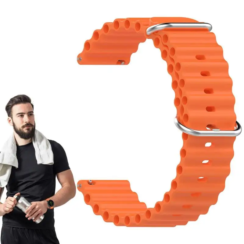 

22MM Silicone Quick Release Watchband Strap ForSamsung Watch5 Easy Fit Wrist Band Strap ForSamsung ForGalaxy Watch 5 Marine