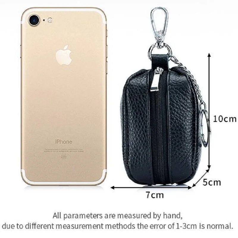 Милая сумка для ключей женская из натуральной кожи на молнии мини-кошелек монет