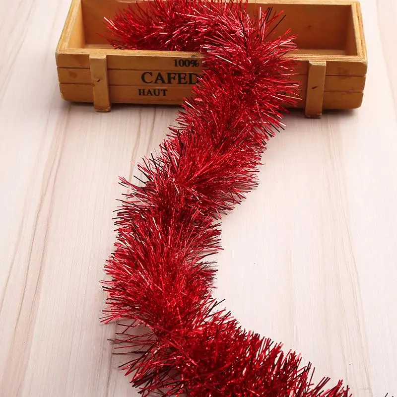 2 м 2025 фольгированная лента с мишурой гирлянда для рождественского украшения