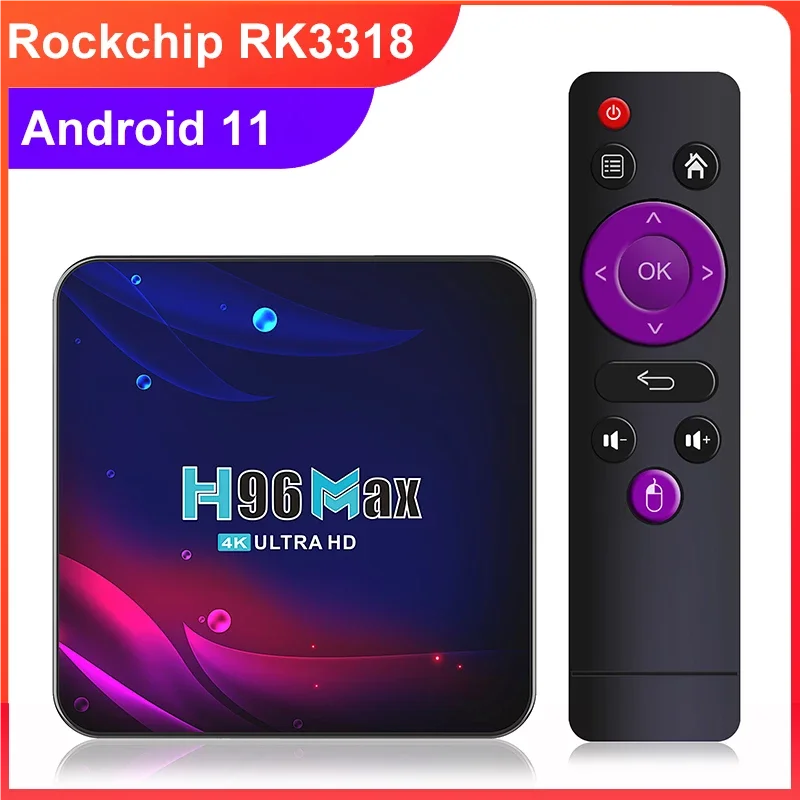 Приставка Смарт-ТВ H96Max V11 Android 11 4 + 64 ГБ 4K 2 ГГц | Электроника