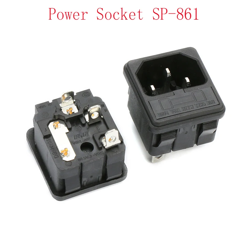 

10 шт., разъемы для розетки и основание предохранителя: 5*20 мм, 3-контактный разъем для розетки переменного тока 10 А/250 А переменного тока