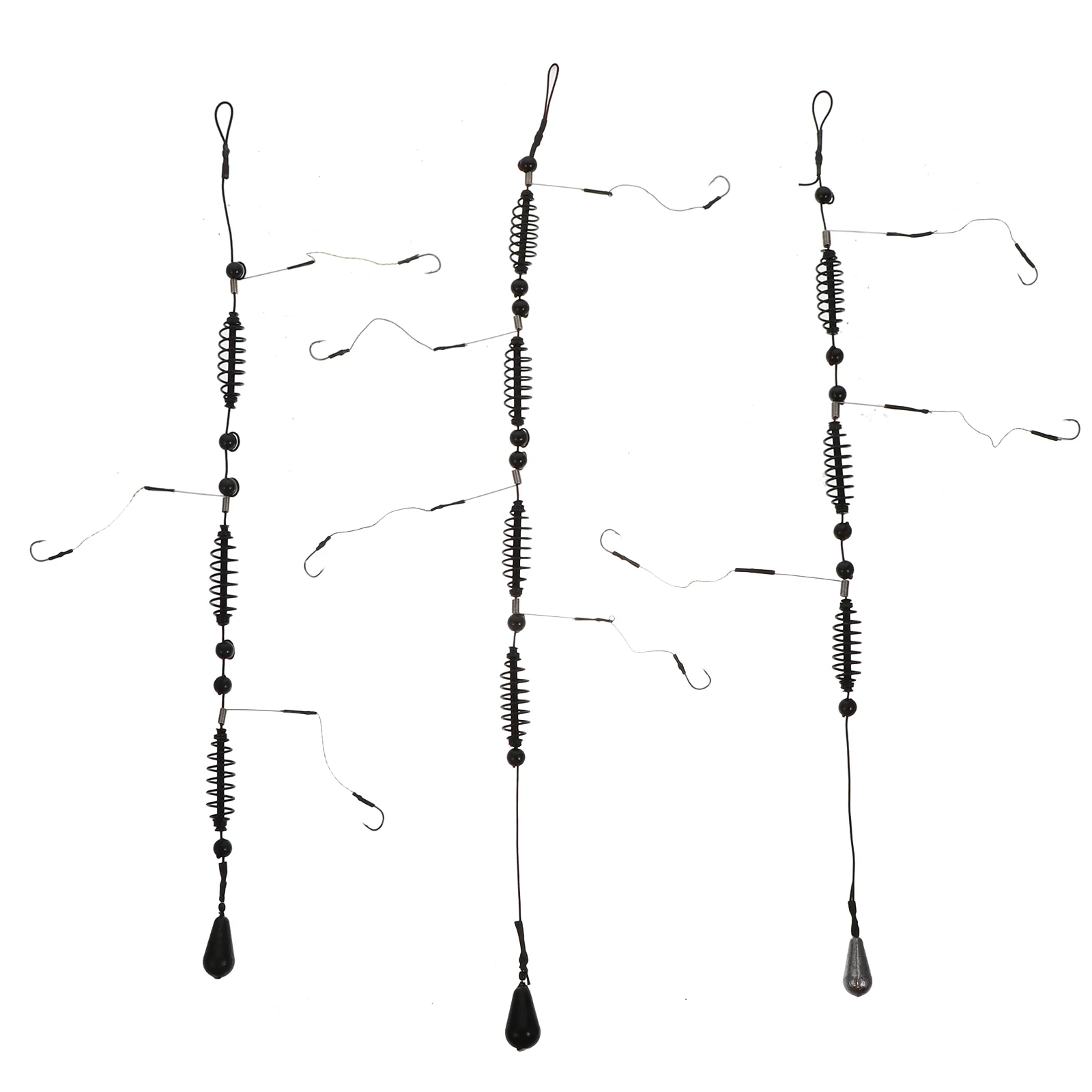 

3 Pcs Fishing Hook Rigs Bait Thrower Fishing Supplies Fishing Feeder Spring Coil Sea Fishing Bait Hook Carp Feeder
