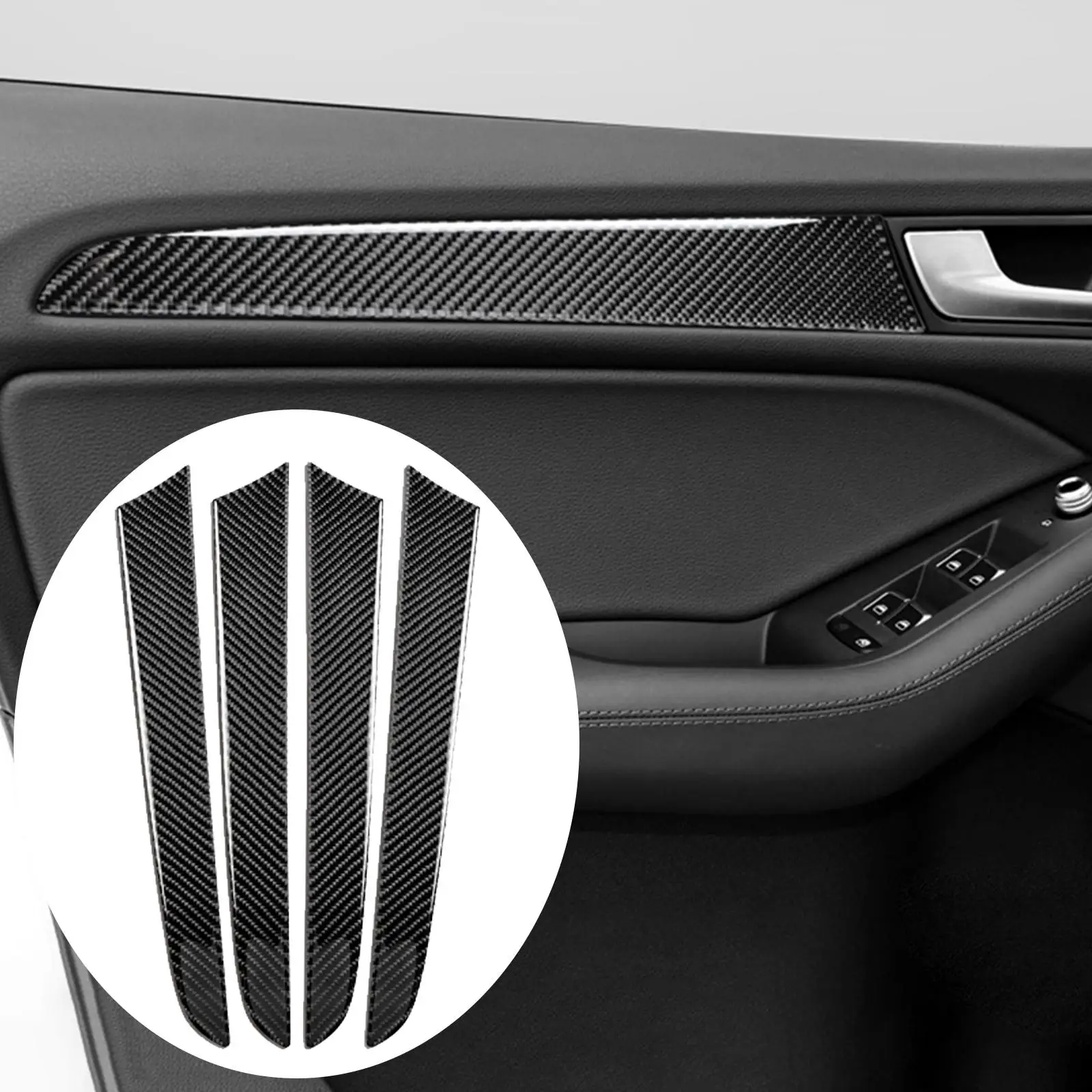 

4Pcs Vehicle Interior Door Handle Panel Sticker Replacement Fit for Audi Q5