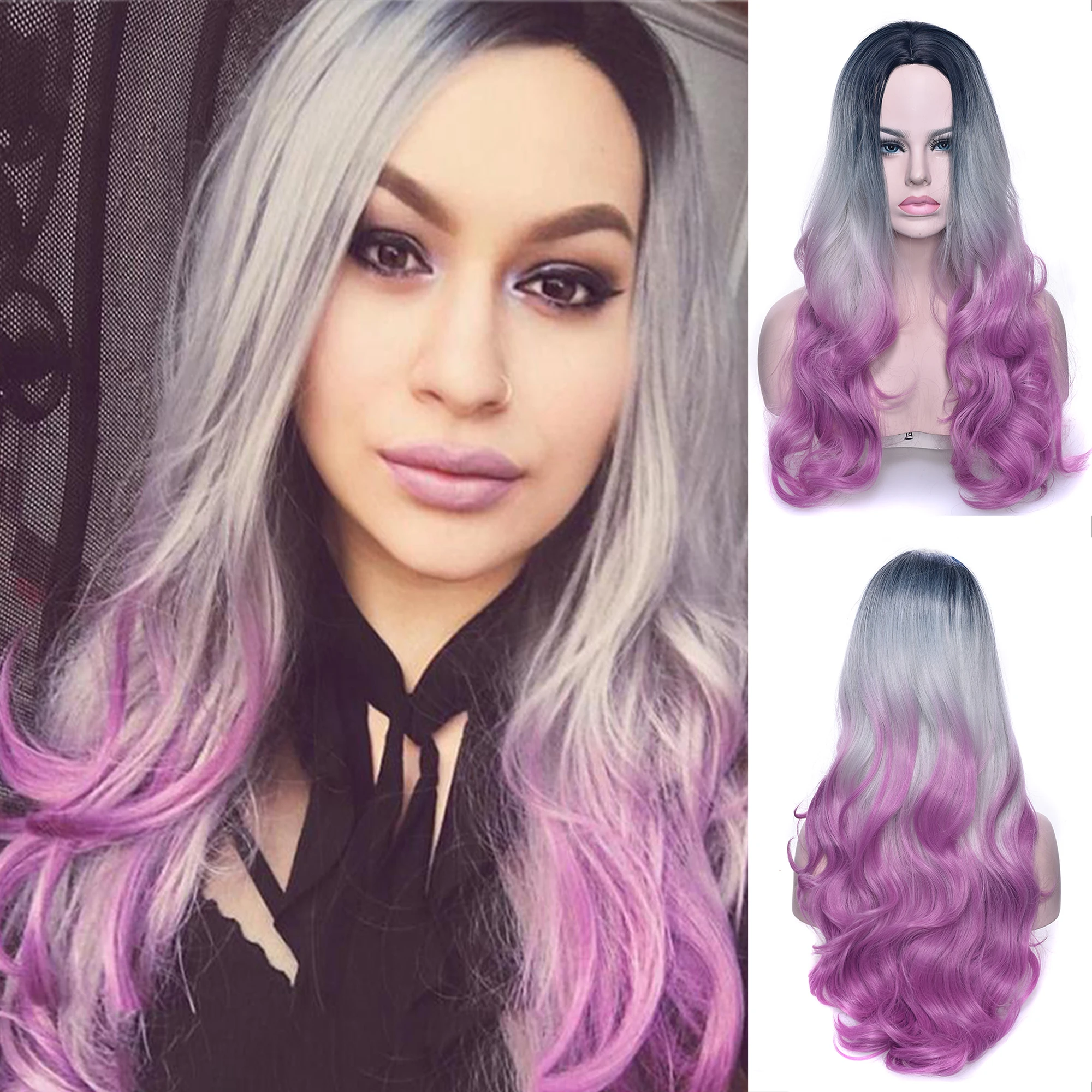 Hair Wavy Cosplay Wigs Halloween Costume Party Wig For Women